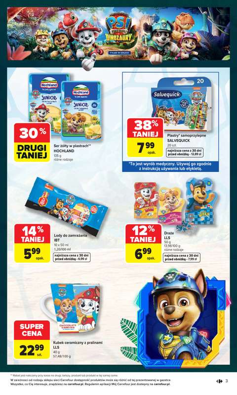 Carrefour - gazetka promocyjna Gazetka Psi Patrol i Dinozaury od piątku 31.07 do soboty 22.08 - strona 3