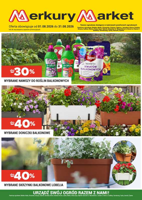 Merkury Market - gazetka promocyjna Gazetka Ogród od soboty 01.08 do poniedziałku 31.08