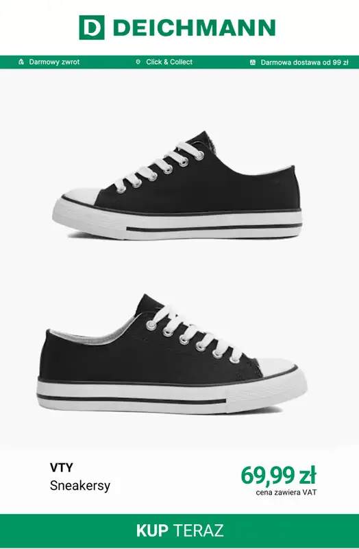 Deichmann - gazetka promocyjna Tenisówki damskie od soboty 01.08  - strona 7