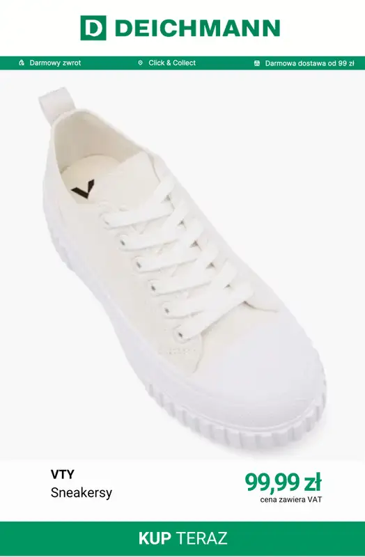 Deichmann - gazetka promocyjna Tenisówki damskie od soboty 01.08  - strona 5