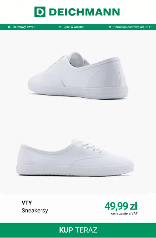 Deichmann - gazetka promocyjna Tenisówki damskie od soboty 01.08  - strona 2