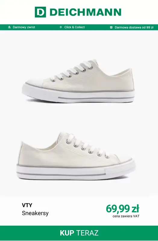 Deichmann - gazetka promocyjna Tenisówki damskie od soboty 01.08  - strona 8