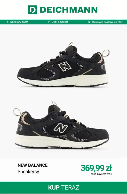 Deichmann - gazetka promocyjna Sneakersy damskie New Balance od niedzieli 02.08  - strona 2