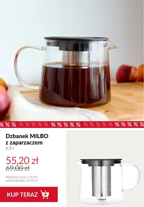 Homla - gazetka promocyjna Dzbanki do herbaty od soboty 01.08  - strona 8