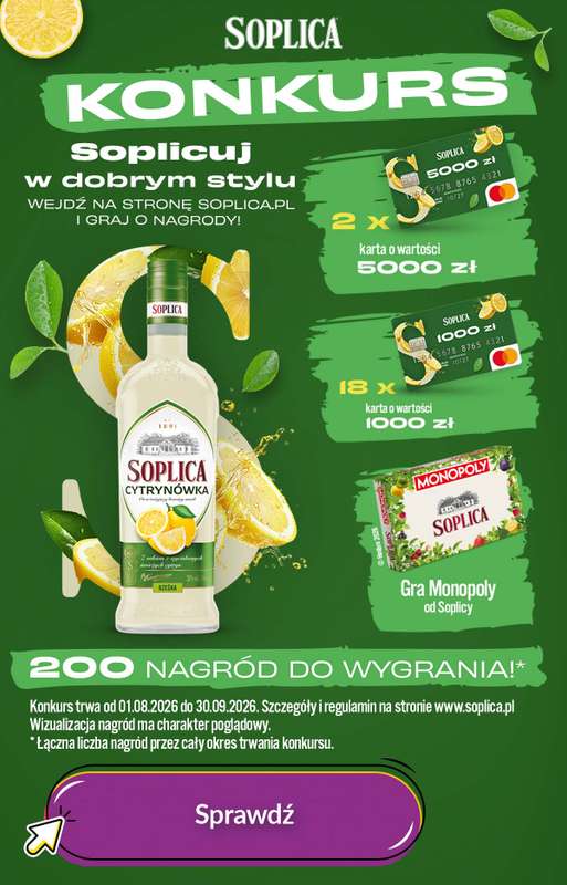Lidl - gazetka promocyjna Soplica - kup w Lidlu od soboty 01.08 do piątku 07.08