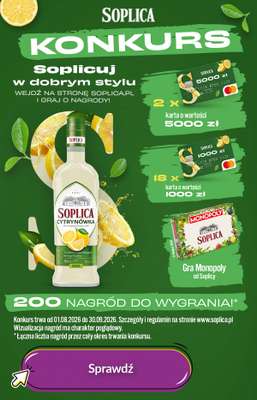 Biedronka - gazetka promocyjna Soplica - kup w Biedronce od soboty 01.08 do piątku 07.08