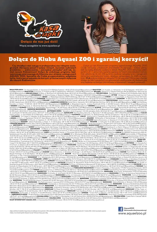 Aquael zoo - gazetka promocyjna Gazetka od soboty 01.08 do poniedziałku 31.08 - strona 15