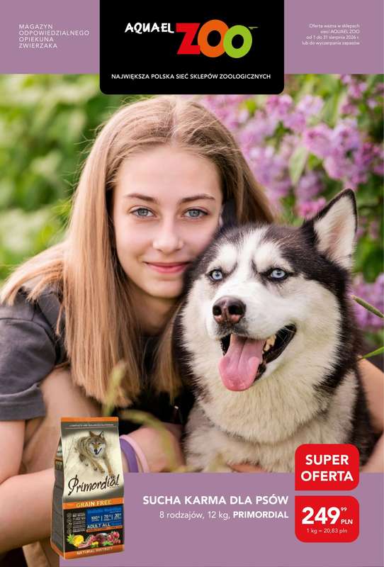 Aquael zoo - gazetka promocyjna Gazetka od soboty 01.08 do poniedziałku 31.08