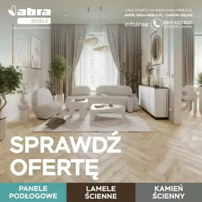 Abra Meble - gazetka promocyjna Panele, lamele, kamień od piątku 31.07 do niedzieli 16.08