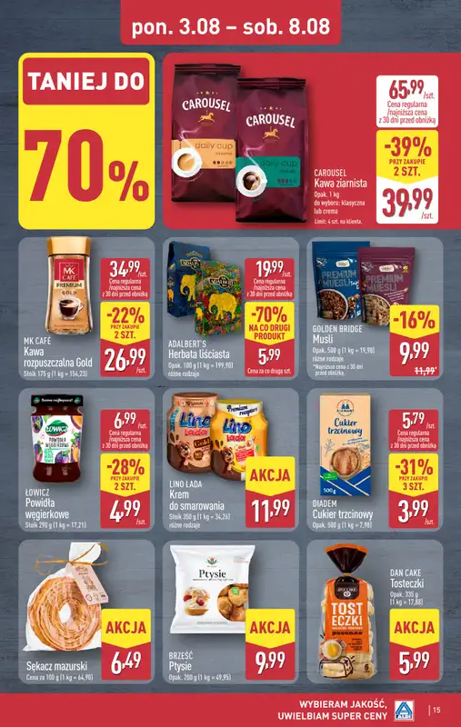 Aldi - gazetka promocyjna Pełny katalog! od poniedziałku 03.08 do soboty 08.08 - strona 15