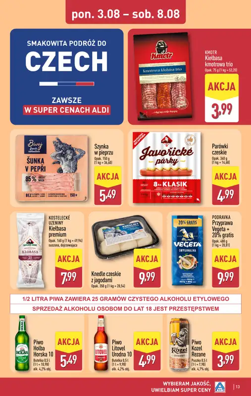 Aldi - gazetka promocyjna Pełny katalog! od poniedziałku 03.08 do soboty 08.08 - strona 13