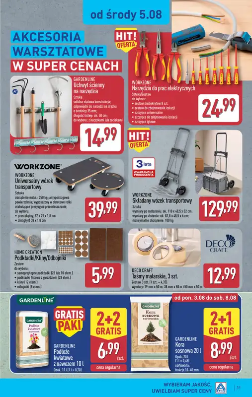 Aldi - gazetka promocyjna Pełny katalog! od poniedziałku 03.08 do soboty 08.08 - strona 31