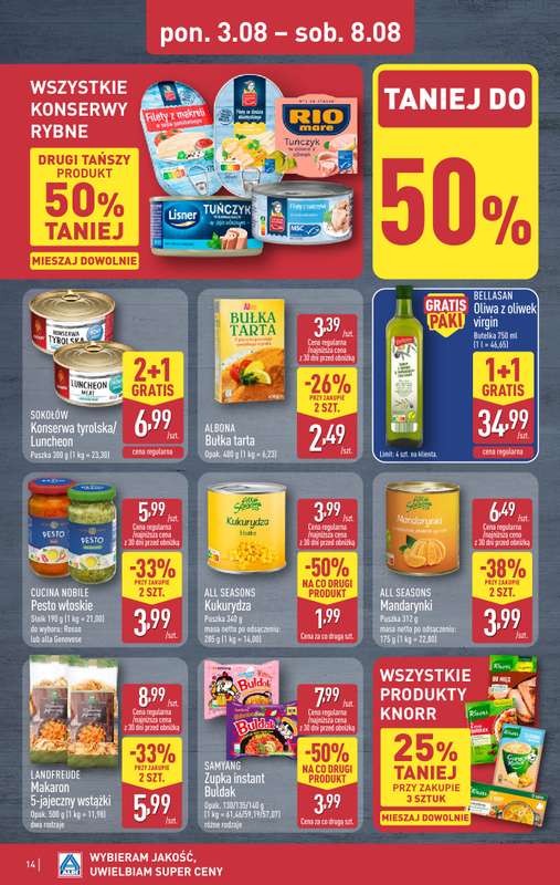 Aldi - gazetka promocyjna Pełny katalog! od poniedziałku 03.08 do soboty 08.08 - strona 14