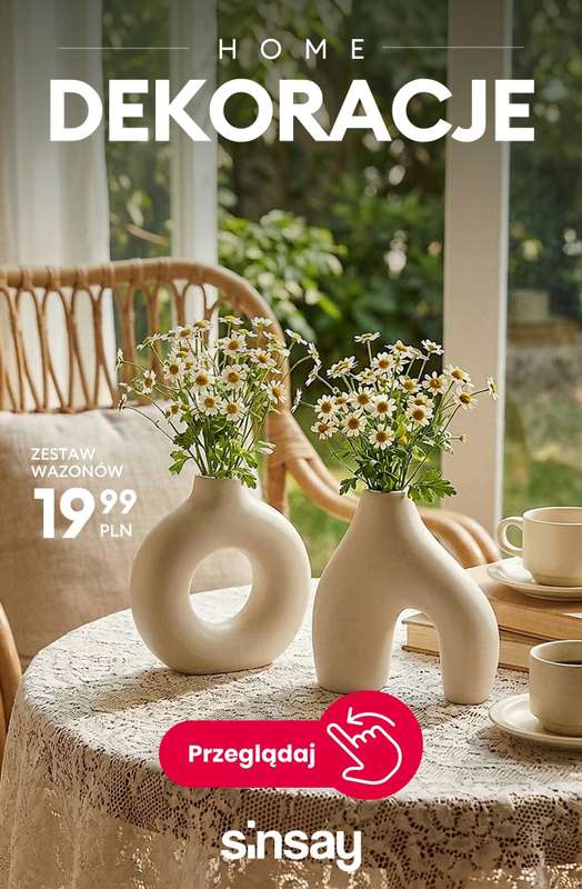 Sinsay - gazetka promocyjna Dekoracje do domu w supercenach! od piątku 31.07 