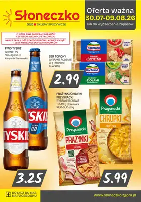 Słoneczko - gazetka promocyjna Gazetka od piątku 31.07 do niedzieli 09.08