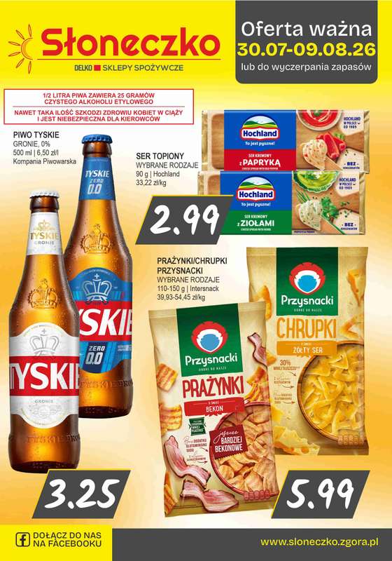 Słoneczko - gazetka promocyjna Gazetka od piątku 31.07 do niedzieli 09.08
