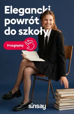 Sinsay - gazetka promocyjna Elegancki powrót do szkoły! od soboty 01.08 