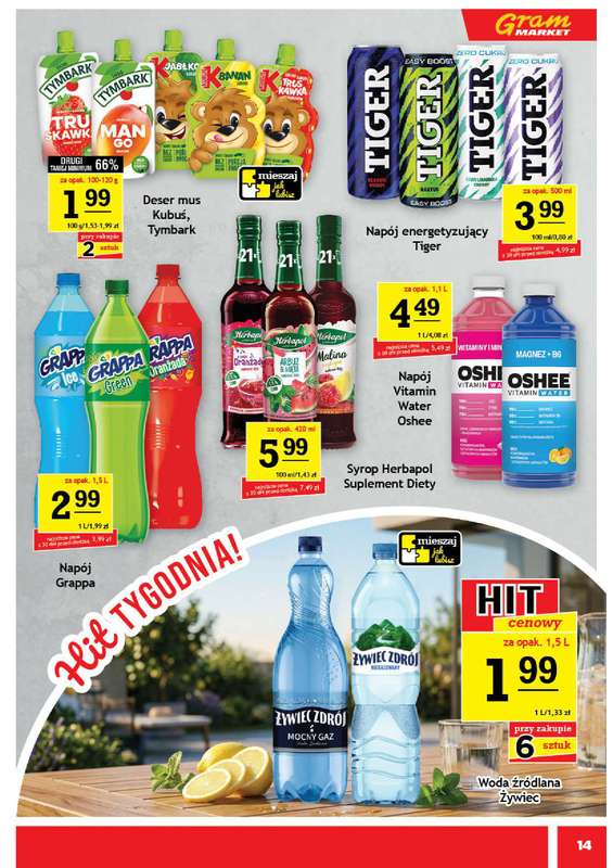 Gram Market - gazetka promocyjna Gazetka od środy 05.08 do wtorku 11.08 - strona 14
