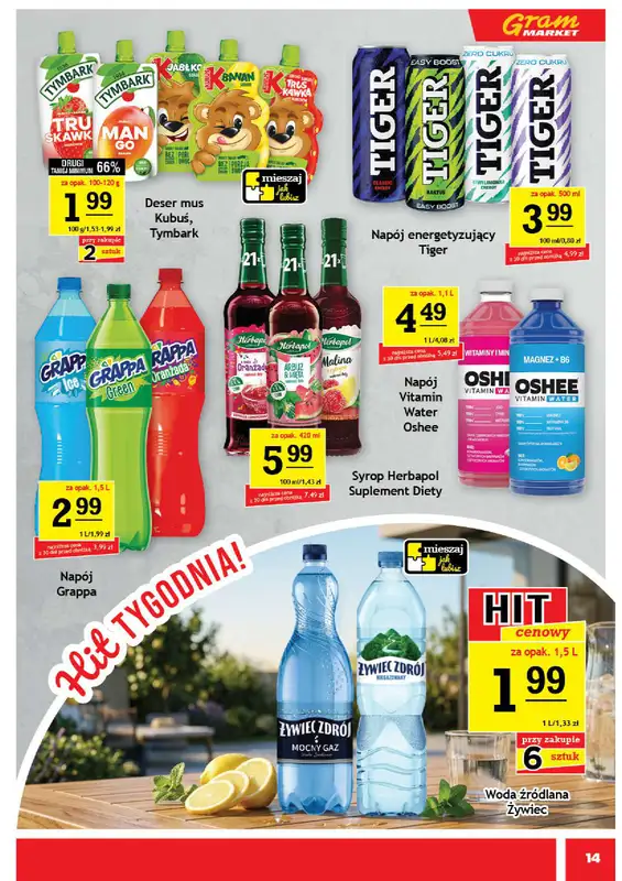 Gram Market - gazetka promocyjna Gazetka od środy 05.08 do wtorku 11.08 - strona 14