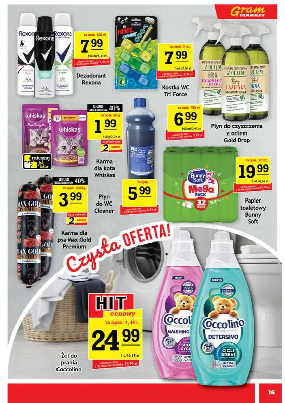 Gram Market - gazetka promocyjna Gazetka od środy 05.08 do wtorku 11.08 - strona 16