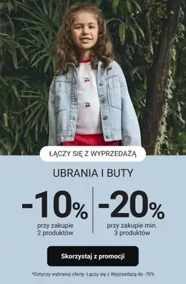 Smyk - gazetka promocyjna Ubrania i buty: -10% przy 2 szt. | -20% przy 3 szt. od piątku 31.07 do poniedziałku 03.08