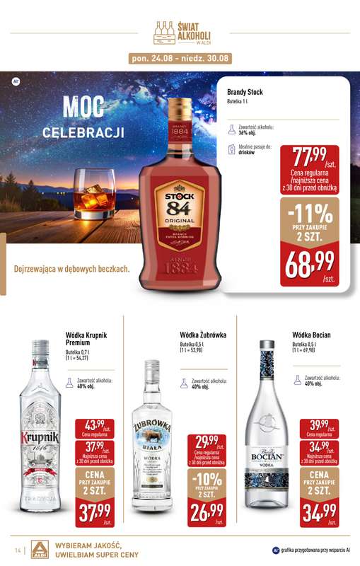 Aldi - gazetka promocyjna Świat alkoholi od poniedziałku 03.08 do niedzieli 30.08 - strona 14