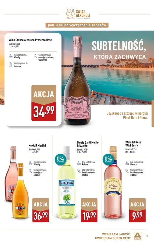 Aldi - gazetka promocyjna Świat alkoholi od poniedziałku 03.08 do niedzieli 30.08 - strona 21