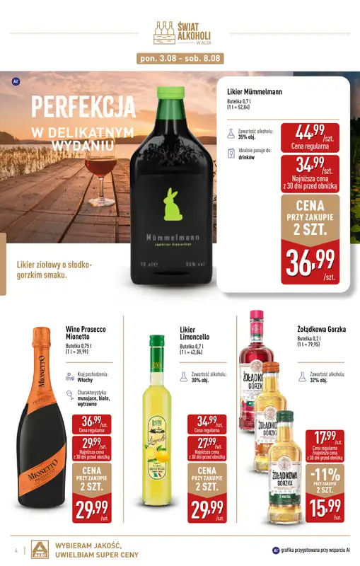 Aldi - gazetka promocyjna Świat alkoholi od poniedziałku 03.08 do niedzieli 30.08 - strona 4