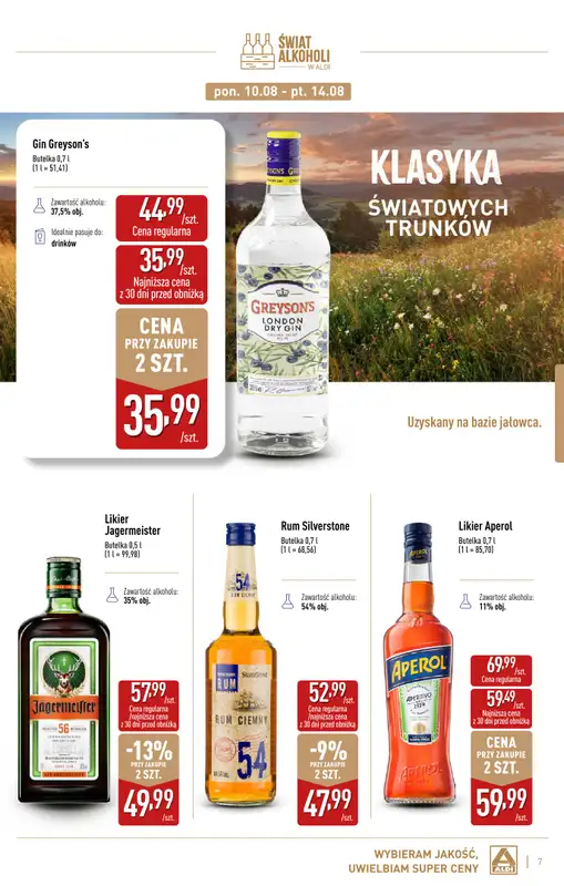 Aldi - gazetka promocyjna Świat alkoholi od poniedziałku 03.08 do niedzieli 30.08 - strona 7