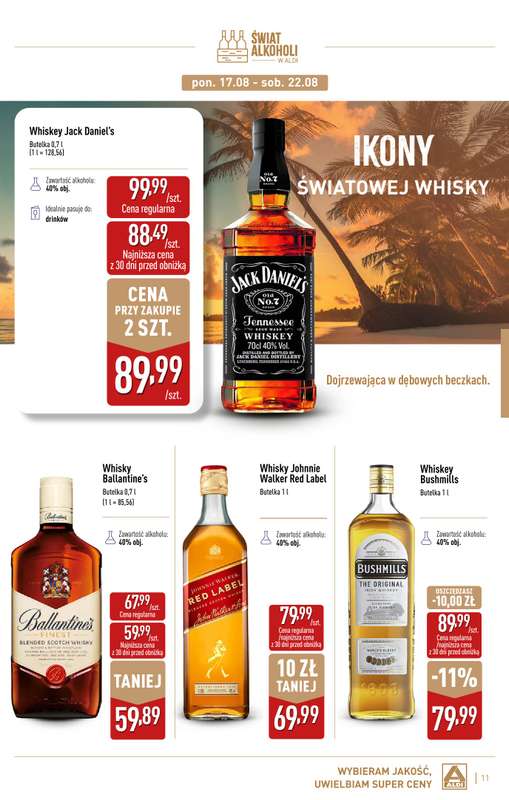 Aldi - gazetka promocyjna Świat alkoholi od poniedziałku 03.08 do niedzieli 30.08 - strona 11