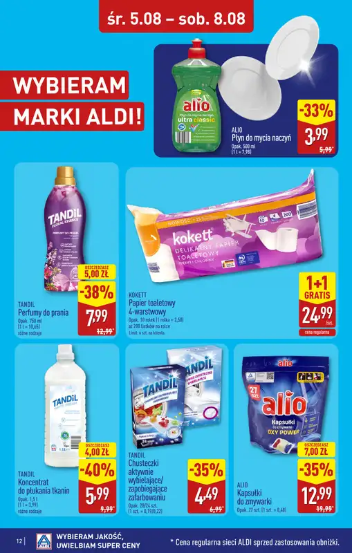 Aldi - gazetka promocyjna Rabka, ul. Zakopiańska 48, WIELKIE OTWARCIE już w ŚRODĘ 5.08! od środy 05.08 do piątku 07.08 - strona 12