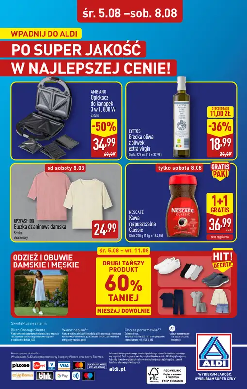 Aldi - gazetka promocyjna Rabka, ul. Zakopiańska 48, WIELKIE OTWARCIE już w ŚRODĘ 5.08! od środy 05.08 do piątku 07.08 - strona 32
