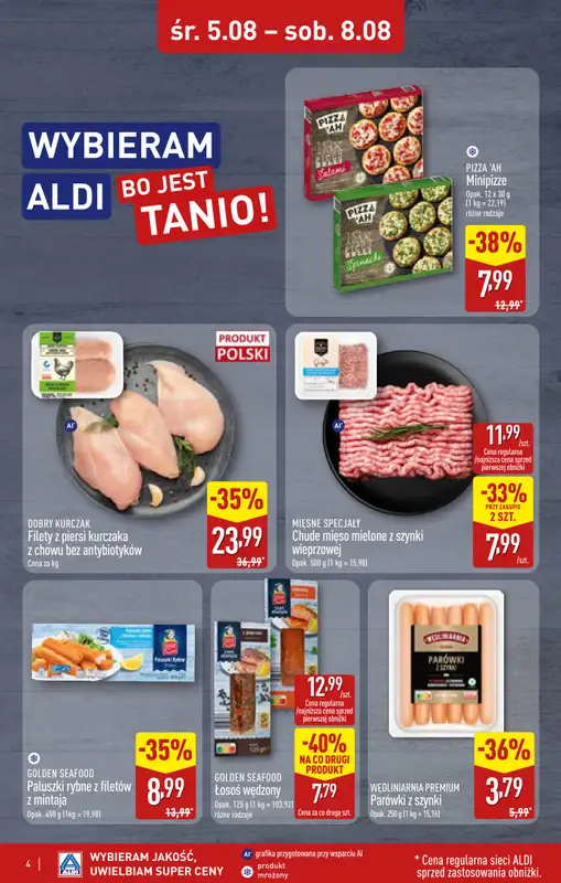 Aldi - gazetka promocyjna Rabka, ul. Zakopiańska 48, WIELKIE OTWARCIE już w ŚRODĘ 5.08! od środy 05.08 do piątku 07.08 - strona 4