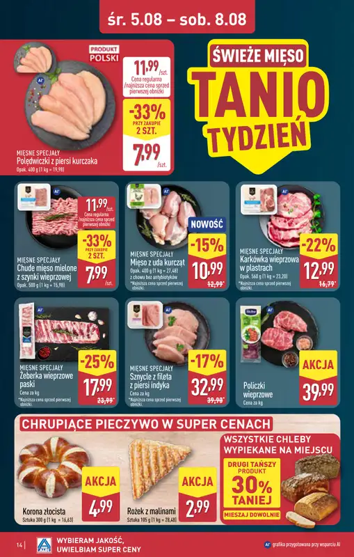 Aldi - gazetka promocyjna Rabka, ul. Zakopiańska 48, WIELKIE OTWARCIE już w ŚRODĘ 5.08! od środy 05.08 do piątku 07.08 - strona 14