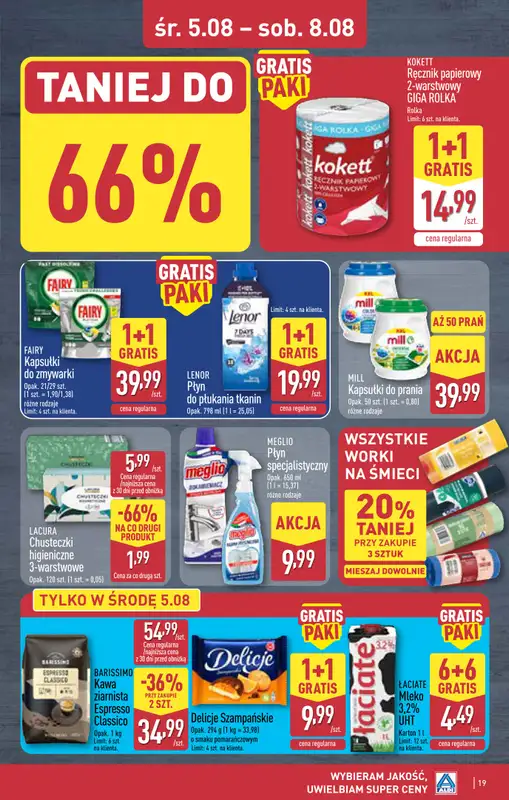 Aldi - gazetka promocyjna Rabka, ul. Zakopiańska 48, WIELKIE OTWARCIE już w ŚRODĘ 5.08! od środy 05.08 do piątku 07.08 - strona 19