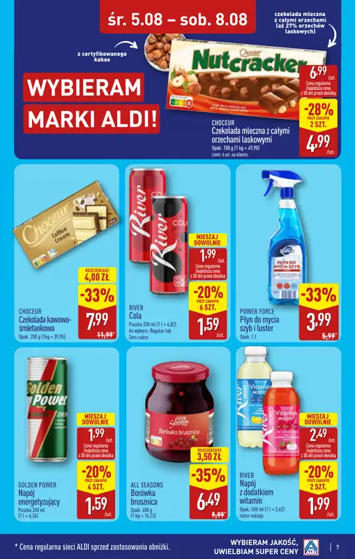 Aldi - gazetka promocyjna Rabka, ul. Zakopiańska 48, WIELKIE OTWARCIE już w ŚRODĘ 5.08! od środy 05.08 do piątku 07.08 - strona 7