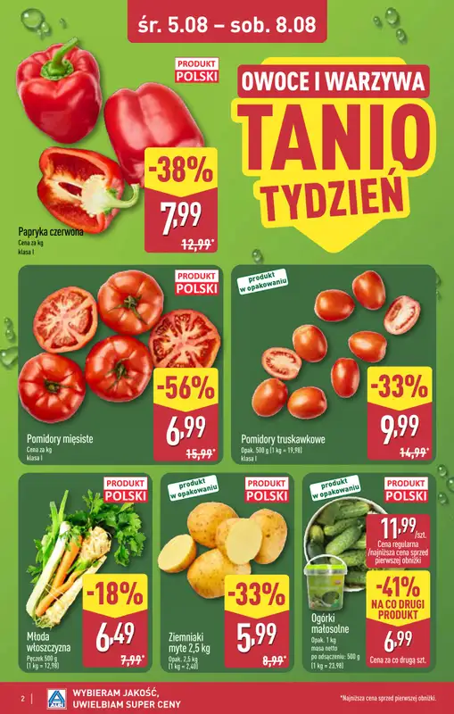 Aldi - gazetka promocyjna Rabka, ul. Zakopiańska 48, WIELKIE OTWARCIE już w ŚRODĘ 5.08! od środy 05.08 do piątku 07.08 - strona 2