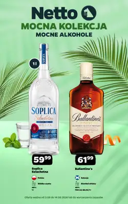 Netto - gazetka promocyjna Mocna Kolekcja - Alkohole Mocne  do piątku 14.08