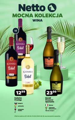 Netto - gazetka promocyjna Mocna Kolekcja - Wina  do piątku 14.08