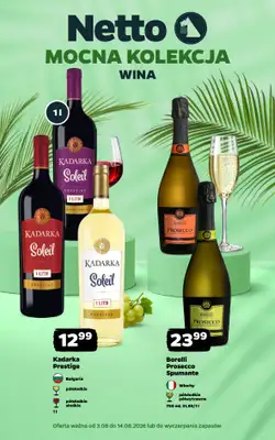 Netto - gazetka promocyjna Mocna Kolekcja - Wina  do piątku 14.08