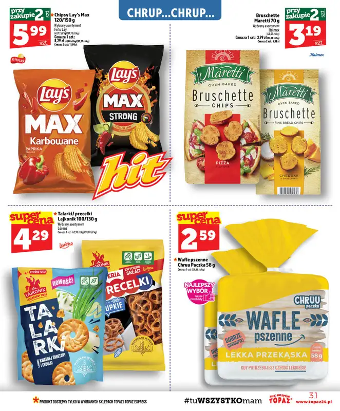 TOPAZ - gazetka promocyjna Gazetka od czwartku 06.08 do środy 12.08 - strona 31