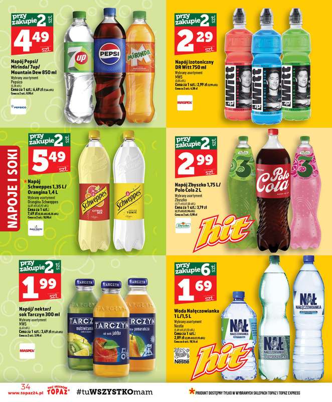 TOPAZ - gazetka promocyjna Gazetka od czwartku 06.08 do środy 12.08 - strona 34