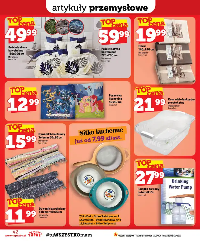 TOPAZ - gazetka promocyjna Gazetka od czwartku 06.08 do środy 12.08 - strona 42