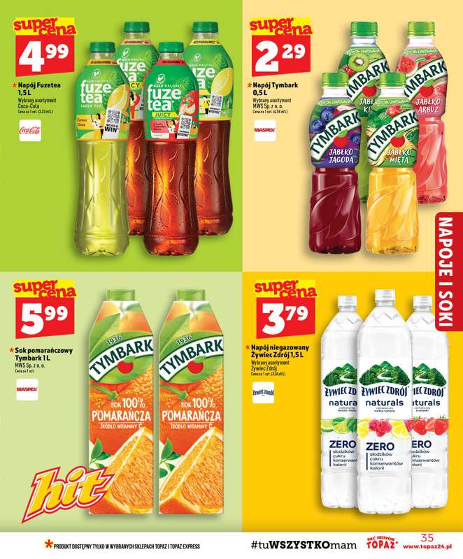 TOPAZ - gazetka promocyjna Gazetka od czwartku 06.08 do środy 12.08 - strona 35