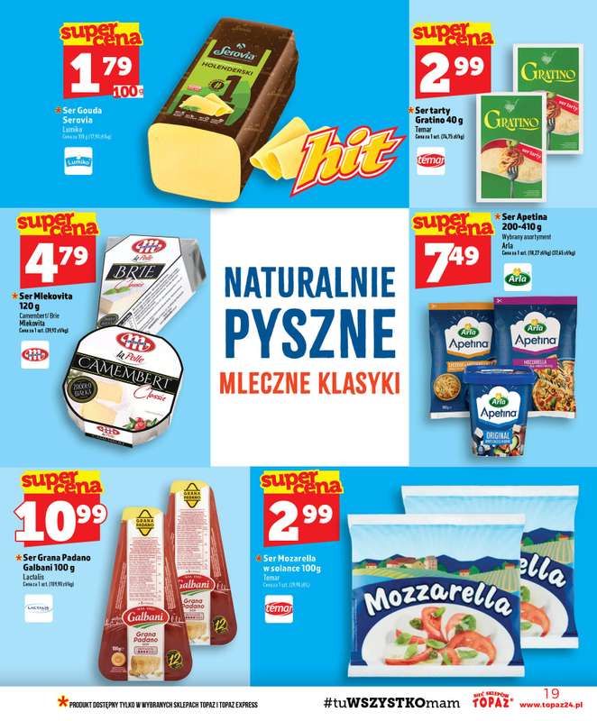 TOPAZ - gazetka promocyjna Gazetka od czwartku 06.08 do środy 12.08 - strona 19