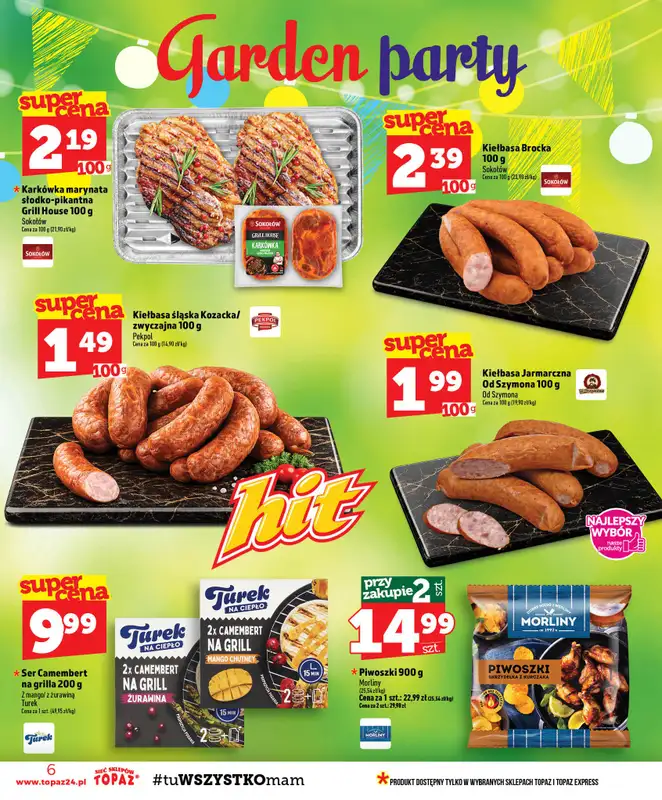 TOPAZ - gazetka promocyjna Gazetka od czwartku 06.08 do środy 12.08 - strona 6