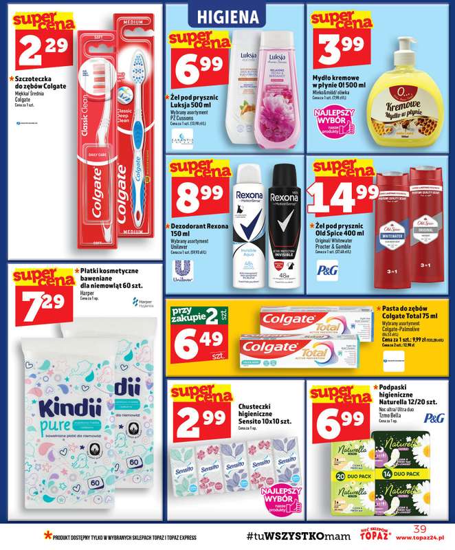 TOPAZ - gazetka promocyjna Gazetka od czwartku 06.08 do środy 12.08 - strona 39