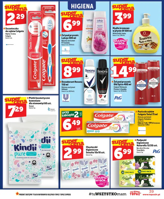 TOPAZ - gazetka promocyjna Gazetka od czwartku 06.08 do środy 12.08 - strona 39