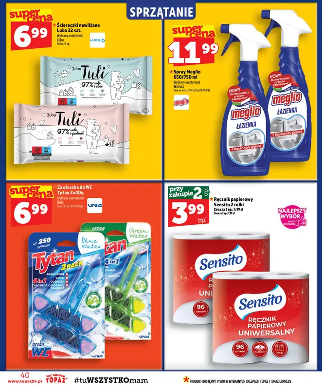 TOPAZ - gazetka promocyjna Gazetka od czwartku 06.08 do środy 12.08 - strona 40