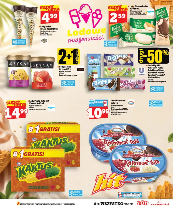 TOPAZ - gazetka promocyjna Gazetka od czwartku 06.08 do środy 12.08 - strona 21